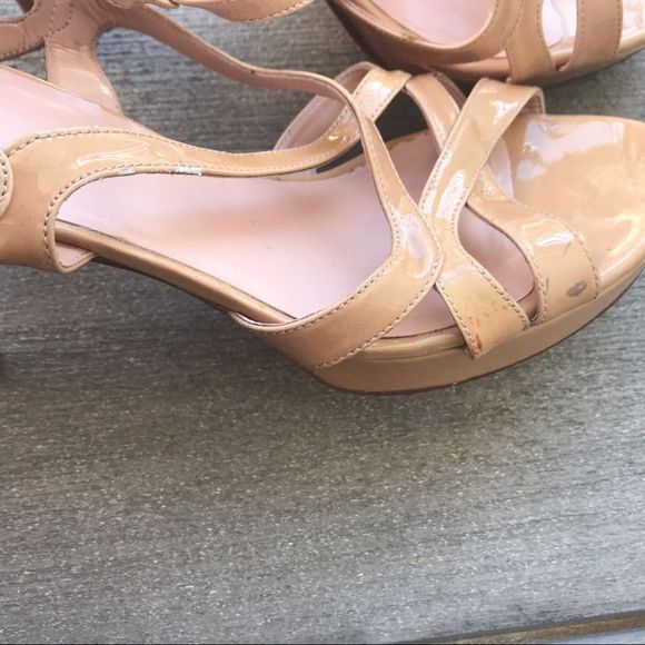 Stuart Weitzman Cross Front Strappy Patent Heels - Picture 6 of 8